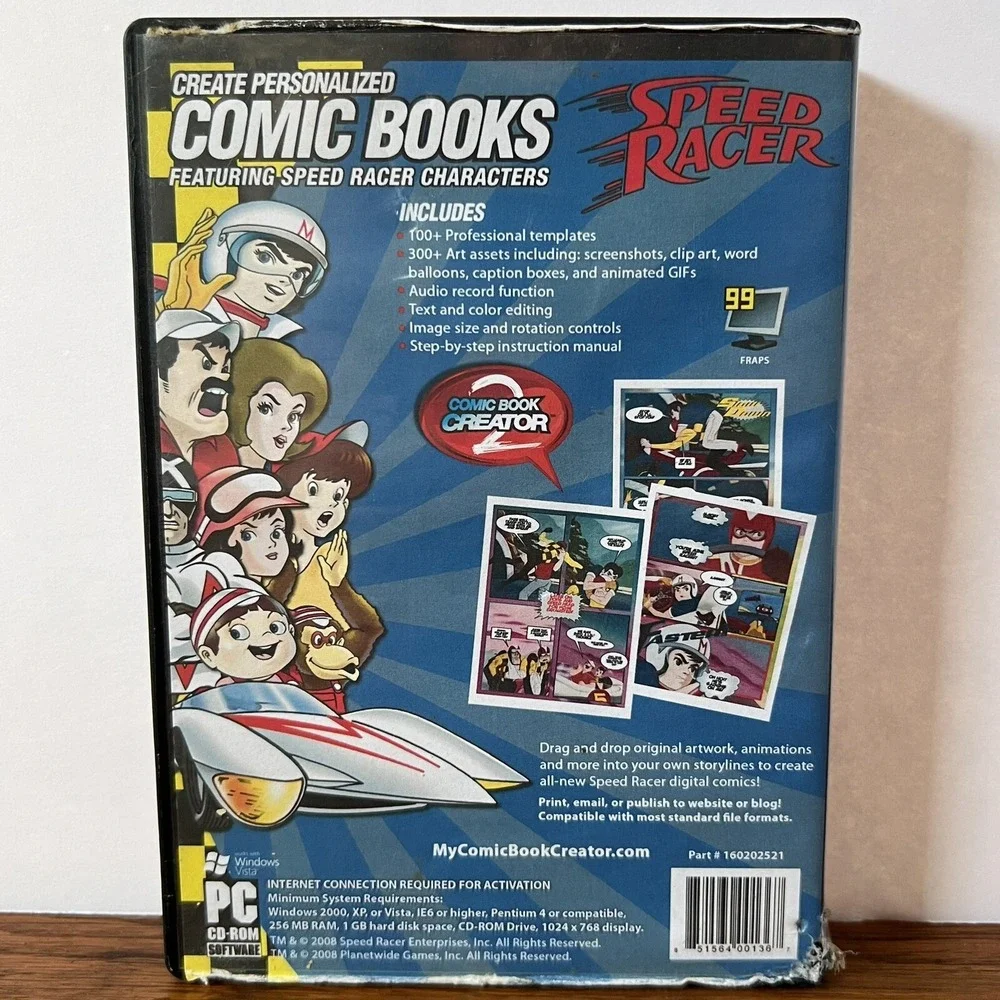 Speed Racer Comic Book Creator 2 [Windows 2000 and Up, CD-ROM] Planet Wide Media